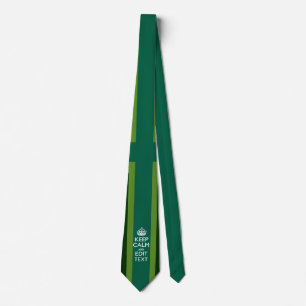 Cravate Vert Turquoise Gardez Le Calme Et Votre Texte Unio