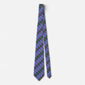 Cravate Vert turquoise violet Design abstrait (Devant)