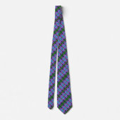 Cravate Vert turquoise violet Design abstrait (Dos)