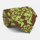 Cravate verte Damask (Roulé)