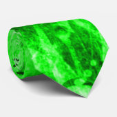 Cravate verte de puissance de satin de (Roulé)
