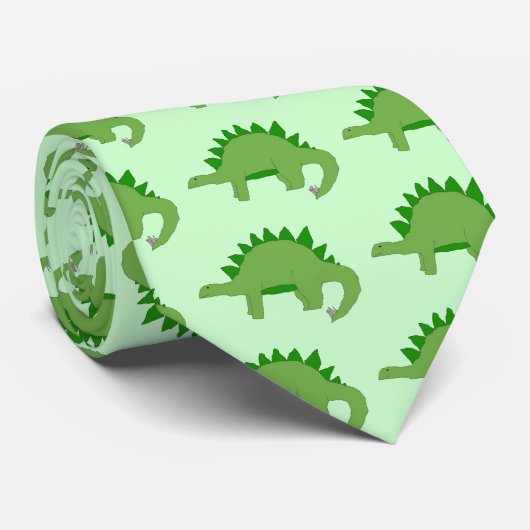 Cravate verte de Stegosaurus (Roulé)