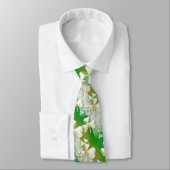 Cravate verte élégante de shamrocks (Attaché)