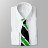 Cravate verte et noire à rayures laides (Attaché)