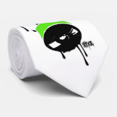 Cravate verte et noire de mb de gaz de masque (Roulé)