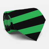Cravate verte et noire de rayure (Roulé)