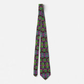 Cravate verte et violette néon (Dos)