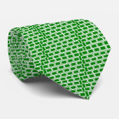 Cravate verte Jagged (Roulé)