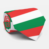 Cravate verte, rouge et blanche (Roulé)