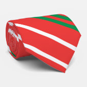 Cravate verte, rouge et blanche (Roulé)