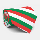 Cravate verte, rouge et blanche (Roulé)