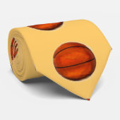 Cravate Vêtements de basket-ball orange jaune (Roulé)