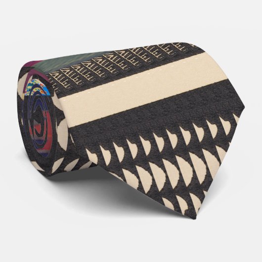 Cravate Vibrant coloré Motif Necktie Sud-Ouest (Roulé)