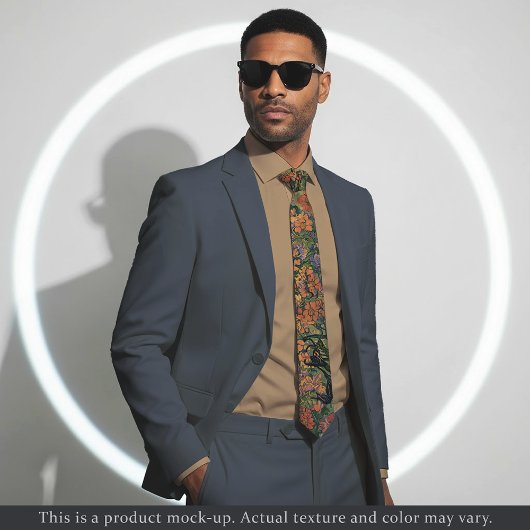 Cravate Vibrant Impressionist Garden Necktie