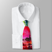 Cravate Vibrant modern fine art abstract multi coloured (Attaché)