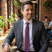 Cravate Vibrant Multicolor Striped Neck Tie