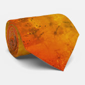 Cravate Vibrant Orange to Golden Gradient Abstract Texture (Roulé)