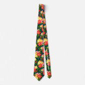 Cravate Vibrant Personnalisable Tropical Floral (Devant)