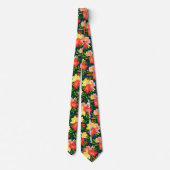 Cravate Vibrant Personnalisable Tropical Floral (Dos)