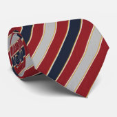 Cravate Vibrant Red Crisp White And Deep Navy (Roulé)