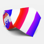 Cravate Vibrant Red Purple White Diagonal (Roulé)