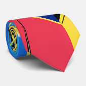 Cravate Vibrant Stylized Portrait with Abstract Elements (Roulé)