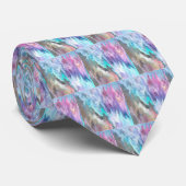 Cravate Vibrer Glitch Pastels (Roulé)