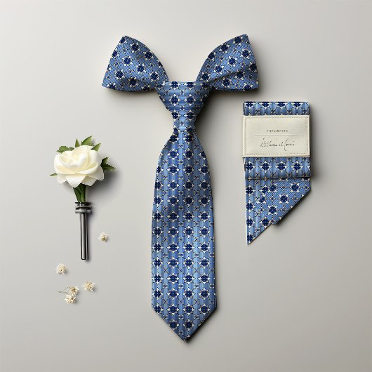 Cravate Victorien Edelweiss Pois d'or Vintage