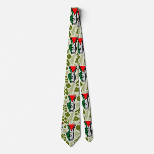 Cravate Victory Sign Hand Resistance Red Triangle Symbol (Devant)