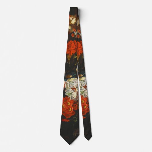 Cravate Vie morte vintage avec fleurs (Devant)