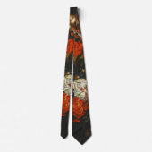 Cravate Vie morte vintage avec fleurs (Dos)