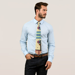 Cravate Vie sous-marine Brown bleu pourpre vert