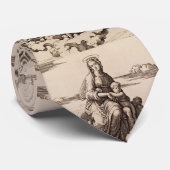 Cravate Vierge et enfant dans les nuages (Roulé)