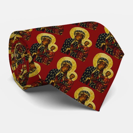 Cravate Vierge noire de Częstochowa (Roulé)