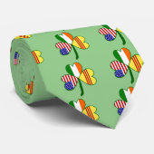 Cravate Vietnam (Sud) États-Unis Irlande Shamrock Drapeau (Roulé)