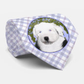 Cravate Vieux anglais Sheepdog Puppy Peinture - Chien Art (Roulé)