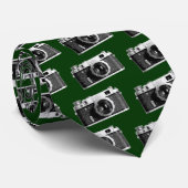Cravate Vieux appareil photo russe - Vert foncé (Roulé)