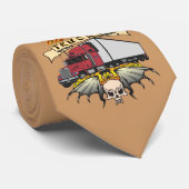 Cravate Vieux Camion De L'École Mens Tan Necktie (Roulé)