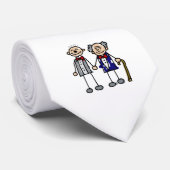 Cravate Vieux couples gais (Roulé)