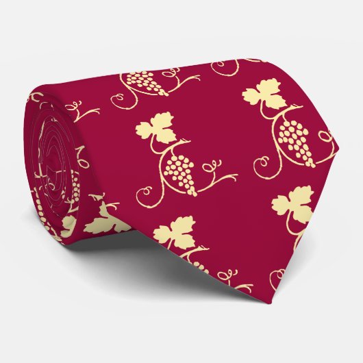 Cravate Vignes et raisins (Roulé)