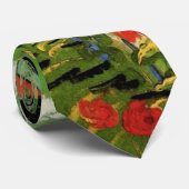 Cravate Vignoble avec vue sur Auvers de Vincent van Gogh (Roulé)