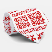 Cravate Vilain Sweater QR Code Bonne année! (Roulé)