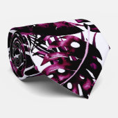 Cravate Vin de Bourgogne Palm Tropical Île Feuille Chic Ne (Roulé)