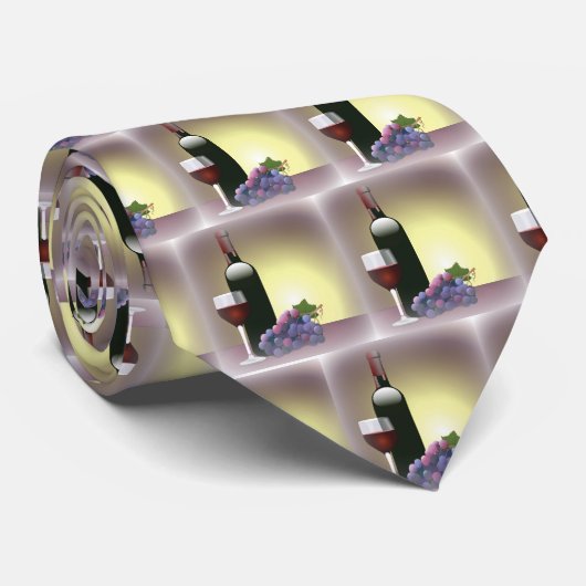 Cravate Vin Design Necktie (Roulé)