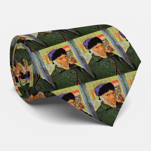 Cravate Vincent van Gogh Autoportrait avec oreille déchaîn (Roulé)