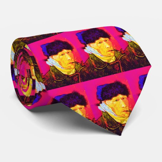 Cravate Vincent Van Gogh - Autoportrait Bandage Pop Art (Roulé)