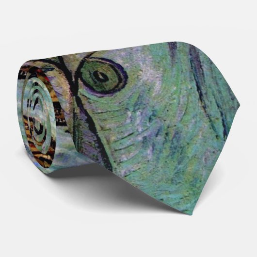 Cravate Vincent Van Gogh - Autoportrait vert Art (Roulé)