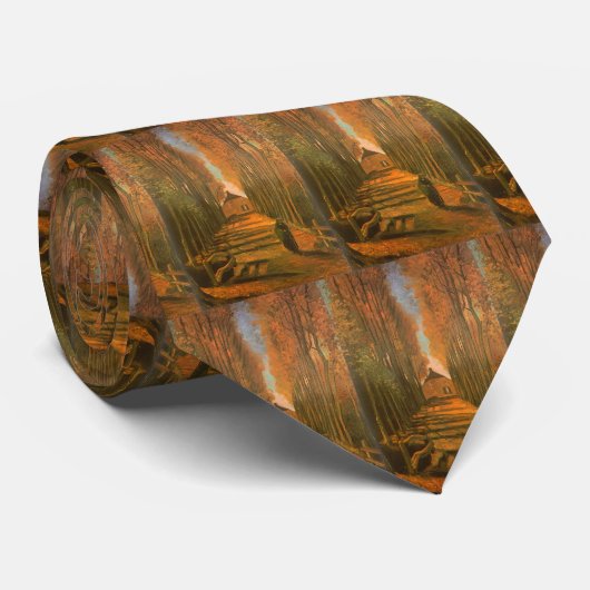 Cravate Vincent van Gogh - Avenue des peupliers à l'automn (Roulé)