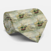 Cravate Vincent van Gogh - Bateaux de pêche sur la plage (Roulé)