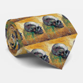 Cravate Vincent Van Gogh - Crâne en profil - Art (Roulé)